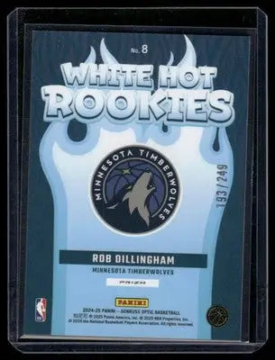 2025 Panini Donruss Optic Rob Dillingham #8 193/249 White Hot RC