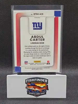 2025 Panini Donruss Optic - Rookie Phenoms Abdul Carter #RPBH-ACR Blue Hyper... - Football Card Single