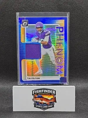 2025 Panini Donruss Optic - Rookie Phenoms Tai Felton #RPBH-TFN Blue Hyper Prizm - Football Card Single