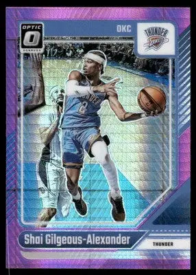 2025 Panini Donruss Optic Shai Gilgeous-Alexander #127 Pink Hyper Basketball - Basketball Card Single