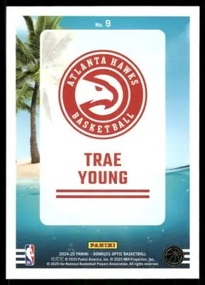 2025 Panini Donruss Optic Splash! Trae Young #9 Basketball - Basketball Card Single