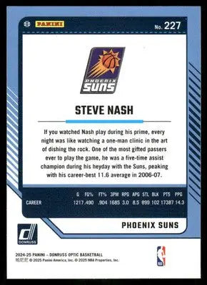2025 Panini Donruss Optic Steve Nash #227 Basketball - Basketball Card Single
