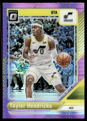 2025 Panini Donruss Optic Taylor Hendricks #203 Pink Hyper Basketball - Basketball Card Single