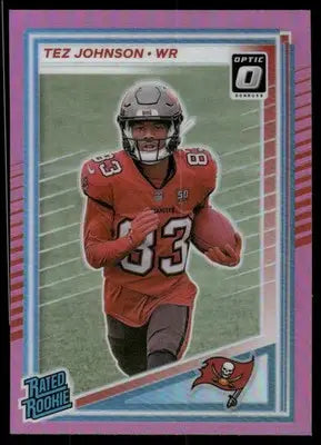 2025 Panini Donruss Optic Tez Johnson #313 Pink Football - Football Card Single