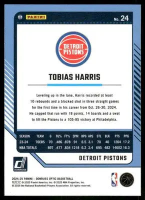 2025 Panini Donruss Optic Tobias Harris #24 Basketball - Basketball Card Single