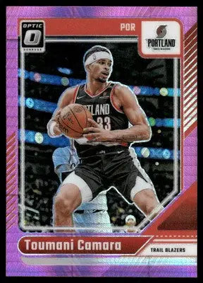2025 Panini Donruss Optic Toumani Camara #113 Pink Basketball - Basketball Card Single