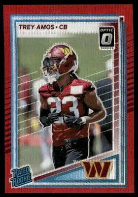 2025 Panini Donruss Optic Trey Amos #369 Red Football - Football Card Single