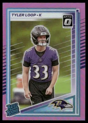 2025 Panini Donruss Optic Tyler Loop #382 Pink Football - Football Card Single