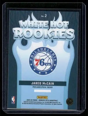 2025 Panini Donruss Optic White Hot Rookies Jared McCain #2 Basketball - Basketball Card Single