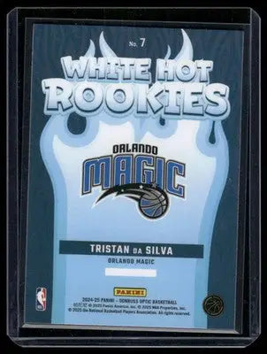 2025 Panini Donruss Optic White Hot Rookies Tristan da Silva #7 Basketball - Basketball Card Single
