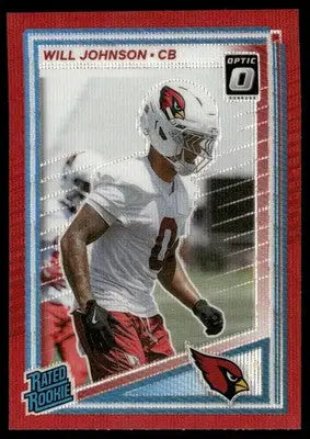 2025 Panini Donruss Optic Will Johnson #396 Red Football - Football Card Single