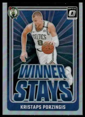 2025 Panini Donruss Optic Winner Stays Kristaps Porzingis #9 Holo Basketball - Basketball Card Single