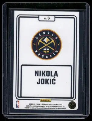 2025 Panini Donruss Optic Winner Stays Nikola Jokic #6 Basketball - Basketball Card Single