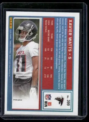 2025 Panini Donruss Optic Xavier Watts #399 Red Football - Football Card Single
