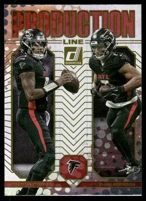 2025 Panini Donruss Production Line Bijan Robinson Michael Penix Jr. #7 Football - Football Card Single
