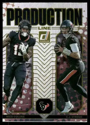 2025 Panini Donruss Production Line C.J. Stroud Nico Collins #11 Football - Football Card Single