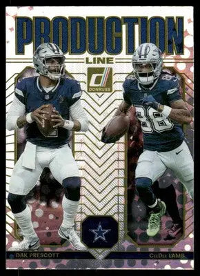 2025 Panini Donruss Production Line CeeDee Lamb Dak Prescott #3 Football - Football Card Single