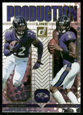 2025 Panini Donruss Production Line Lamar Jackson Derrick Henry #20 Football - Football Card Single