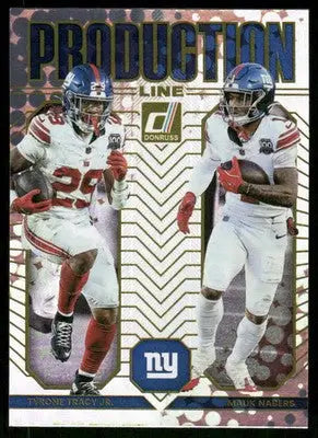 2025 Panini Donruss Production Line Tyrone Tracy Jr. Malik Nabers #9 Football - Football Card Single