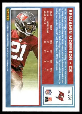 2025 Panini Donruss Rated Rookie Benjamin Morrison #361 Press Proof Green - Football Card Single