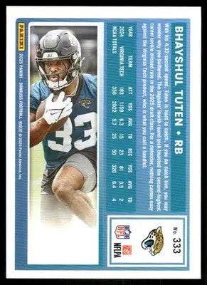 2025 Panini Donruss Rated Rookie Bhayshul Tuten #333 Press Proof Green Football - Football Card Single