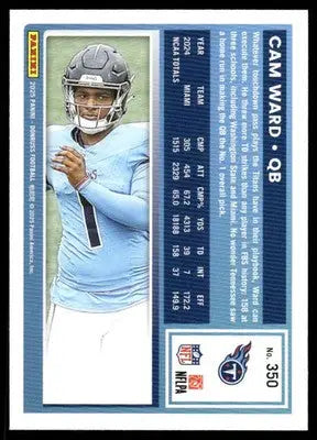 2025 Panini Donruss Rated Rookie Cam Ward #350 Football - Football Card Single