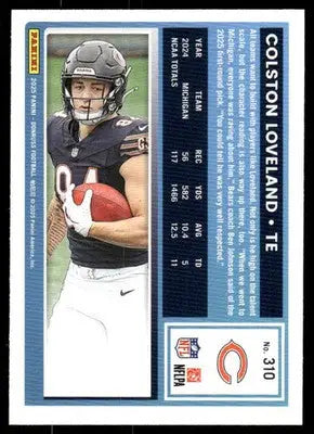 2025 Panini Donruss Rated Rookie Colston Loveland #310 Football - Football Card Single