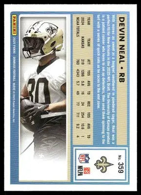 2025 Panini Donruss Rated Rookie Devin Neal #359 Football - Football Card Single