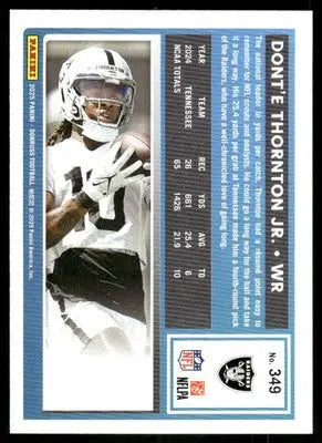 2025 Panini Donruss Rated Rookie Dont’e Thornton Jr. #349 Press Proof Green - Football Card Single