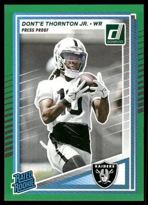 2025 Panini Donruss Rated Rookie Dont’e Thornton Jr. #349 Press Proof Green - Football Card Single