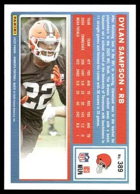 2025 Panini Donruss Rated Rookie Dylan Sampson #389 Football - Football Card Single