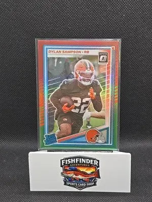 2025 Panini Donruss - Rated Rookie Dylan Sampson #389 Optic Preview Red & Green - Football Card Single