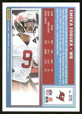 2025 Panini Donruss Rated Rookie Emeka Egbuka #375 Football - Football Card Single