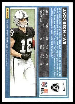 2025 Panini Donruss Rated Rookie Jack Bech #320 Press Proof Green Football - Football Card Single