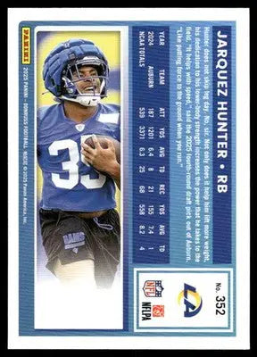 2025 Panini Donruss Rated Rookie Jarquez Hunter #352 Press Proof Green Football - Football Card Single