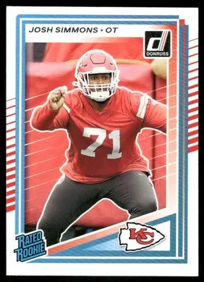 2025 Panini Donruss Rated Rookie Josh Simmons #368 Football - Football Card Single