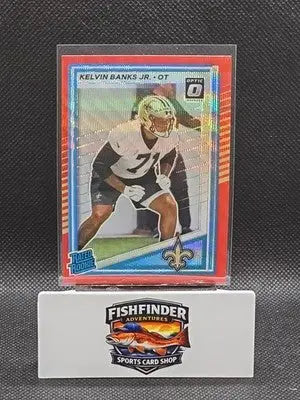 2025 Panini Donruss - Rated Rookie Kelvin Banks Jr. #372 Optic Preview Red Wave - Football Card Single