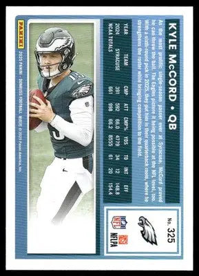 2025 Panini Donruss Rated Rookie Kyle McCord #325 Football - Football Card Single