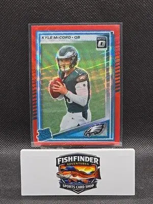 2025 Panini Donruss - Rated Rookie Kyle McCord #325 Optic Preview Red Wave Prizm - Football Card Single
