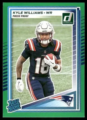 2025 Panini Donruss Rated Rookie Kyle Williams #327 Press Proof Green Football - Football Card Single