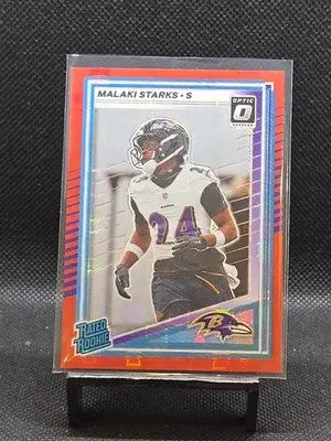 2025 Panini Donruss - Rated Rookie Malaki Starks #346 Optic Preview Red Pandora - Football Card Single