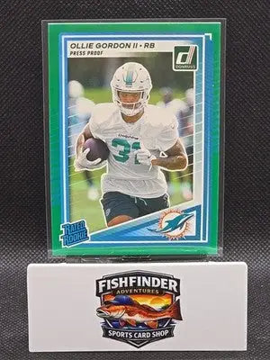 2025 Panini Donruss - Rated Rookie Ollie Gordon II #394 Press Proof Green (RC) - Football Card Single