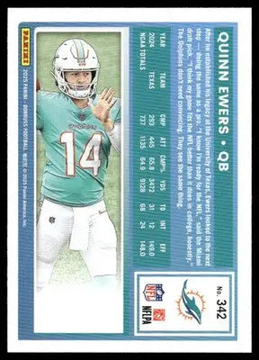 2025 Panini Donruss Rated Rookie Quinn Ewers #342 Football - Football Card Single