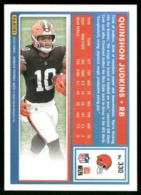 2025 Panini Donruss Rated Rookie Quinshon Judkins #330 Football - Football Card Single