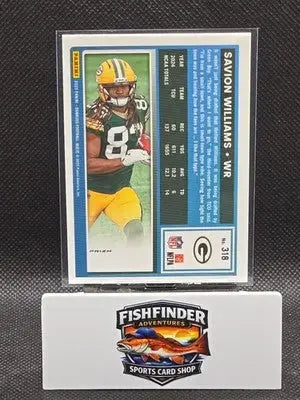 2025 Panini Donruss - Rated Rookie Savion Williams #318 Optic Preview Pink Prizm - Football Card Single