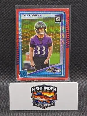 2025 Panini Donruss - Rated Rookie Tyler Loop #382 Optic Preview Red Wave Prizm - Football Card Single