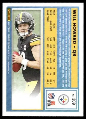 2025 Panini Donruss Rated Rookie Will Howard #309 Football - Football Card Single