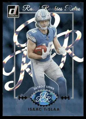 2025 Panini Donruss Rated Rookies Retro Isaac TeSlaa #6 Football - Football Card Single