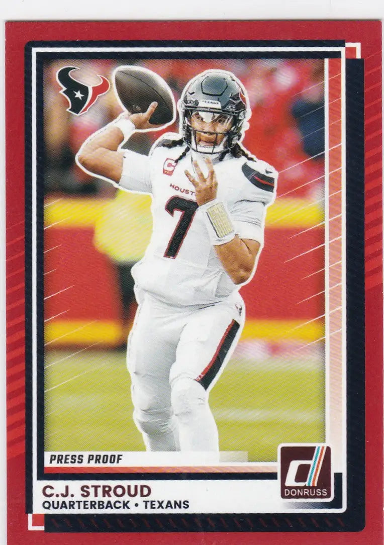 2025 Panini Donruss Red Press Proof #237 C.J. Stroud Houston Texans - Football Card Single