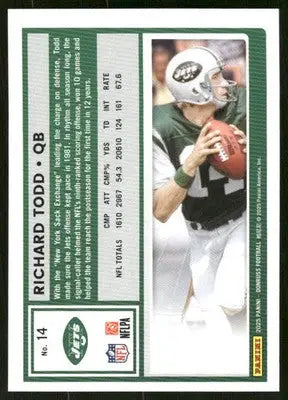 2025 Panini Donruss Richard Todd #14 Football - Football Card Single